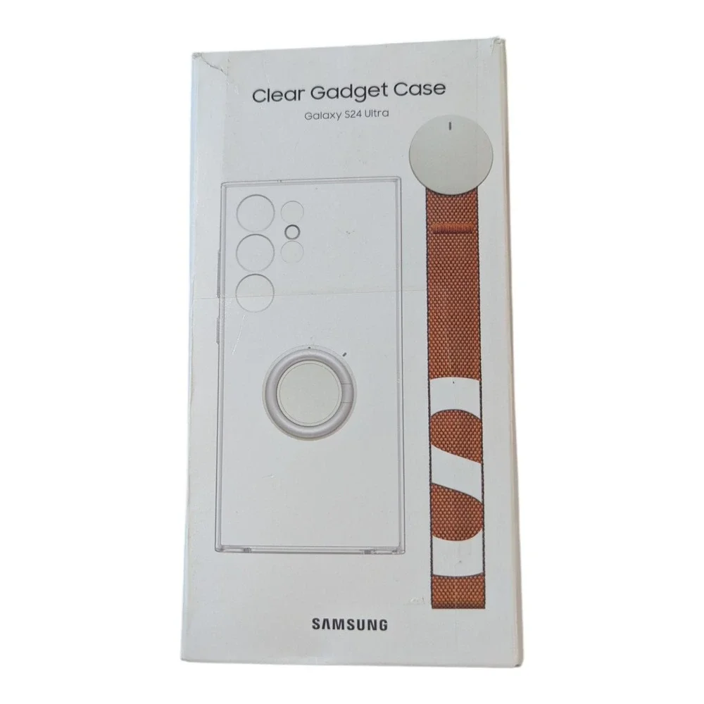 T5. Samsung Clear‎ Gadget Cover Kickstand Case Galaxy S24 Ultra With Strap
